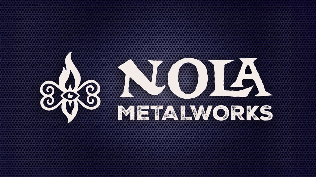 NOLA Metalworks brand identity in use